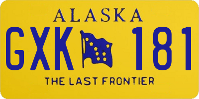 AK license plate GXK181