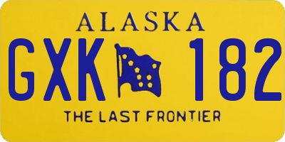 AK license plate GXK182
