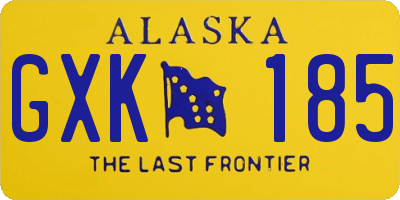 AK license plate GXK185