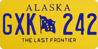 AK license plate GXK242