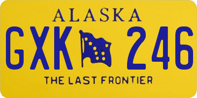 AK license plate GXK246
