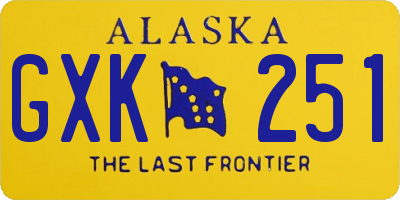 AK license plate GXK251