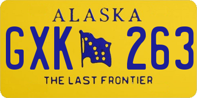 AK license plate GXK263