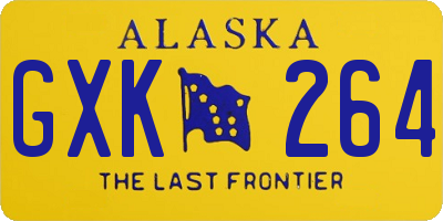 AK license plate GXK264