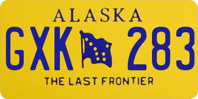 AK license plate GXK283