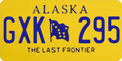 AK license plate GXK295
