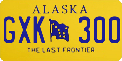 AK license plate GXK300