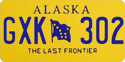 AK license plate GXK302