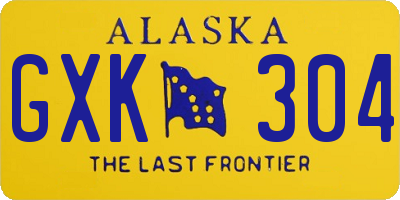 AK license plate GXK304