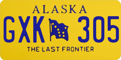 AK license plate GXK305