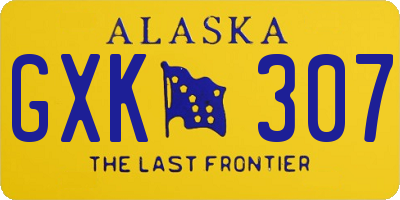AK license plate GXK307
