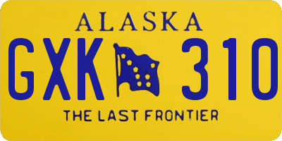AK license plate GXK310