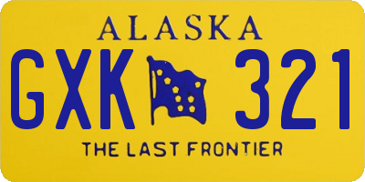 AK license plate GXK321