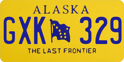 AK license plate GXK329