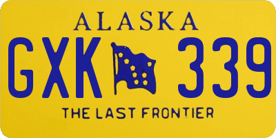 AK license plate GXK339