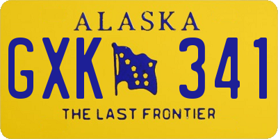 AK license plate GXK341