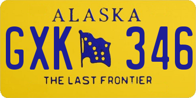 AK license plate GXK346