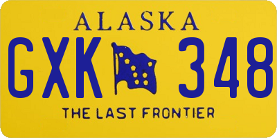 AK license plate GXK348