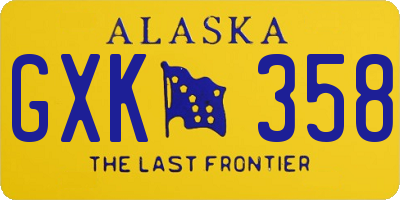 AK license plate GXK358