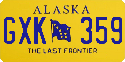 AK license plate GXK359