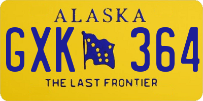 AK license plate GXK364