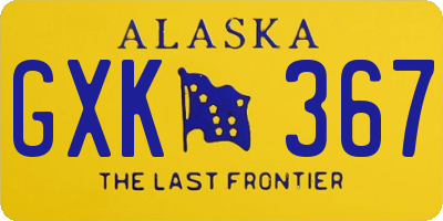 AK license plate GXK367