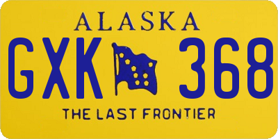 AK license plate GXK368