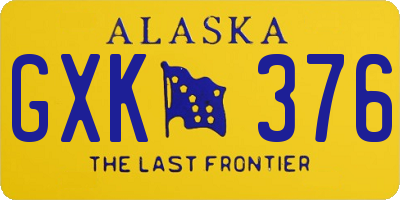AK license plate GXK376