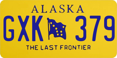 AK license plate GXK379