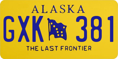 AK license plate GXK381