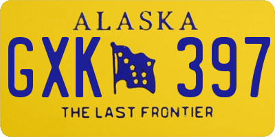 AK license plate GXK397