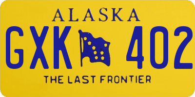 AK license plate GXK402