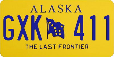 AK license plate GXK411