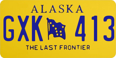 AK license plate GXK413