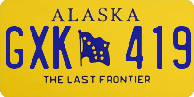 AK license plate GXK419