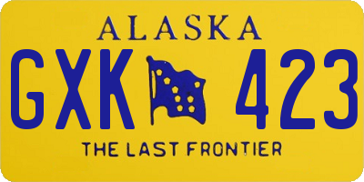 AK license plate GXK423