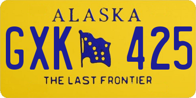 AK license plate GXK425