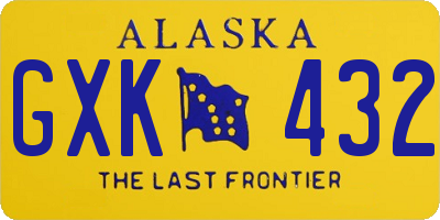 AK license plate GXK432