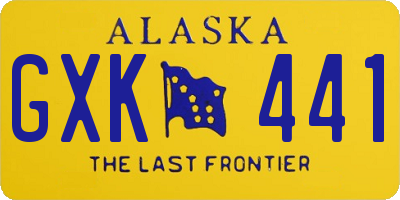AK license plate GXK441
