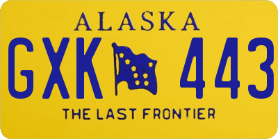 AK license plate GXK443