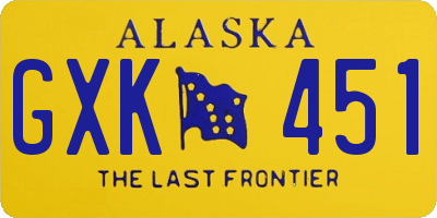 AK license plate GXK451