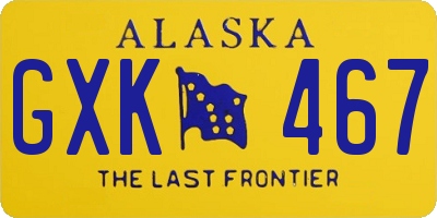 AK license plate GXK467