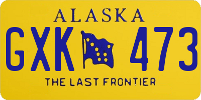 AK license plate GXK473
