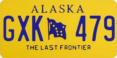 AK license plate GXK479