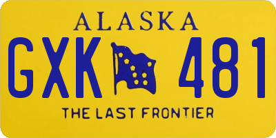 AK license plate GXK481
