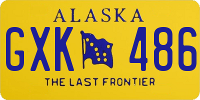 AK license plate GXK486