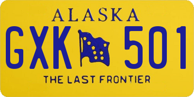 AK license plate GXK501