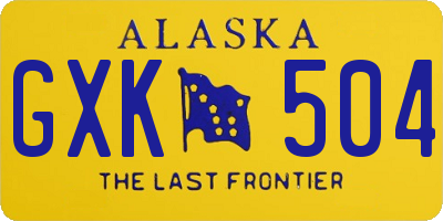 AK license plate GXK504