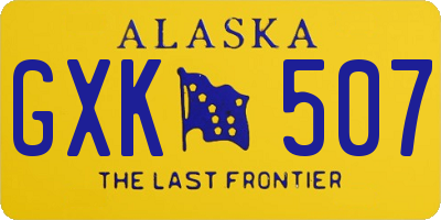 AK license plate GXK507