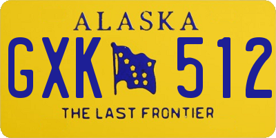 AK license plate GXK512